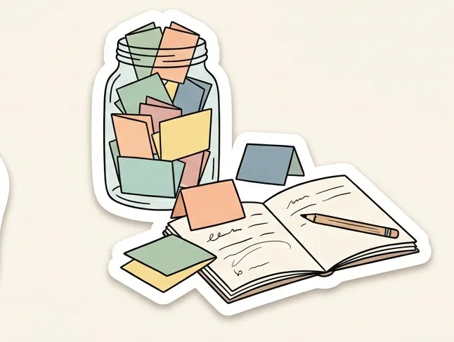 50 brain dump prompts, sorted by bin, plus a trigger list