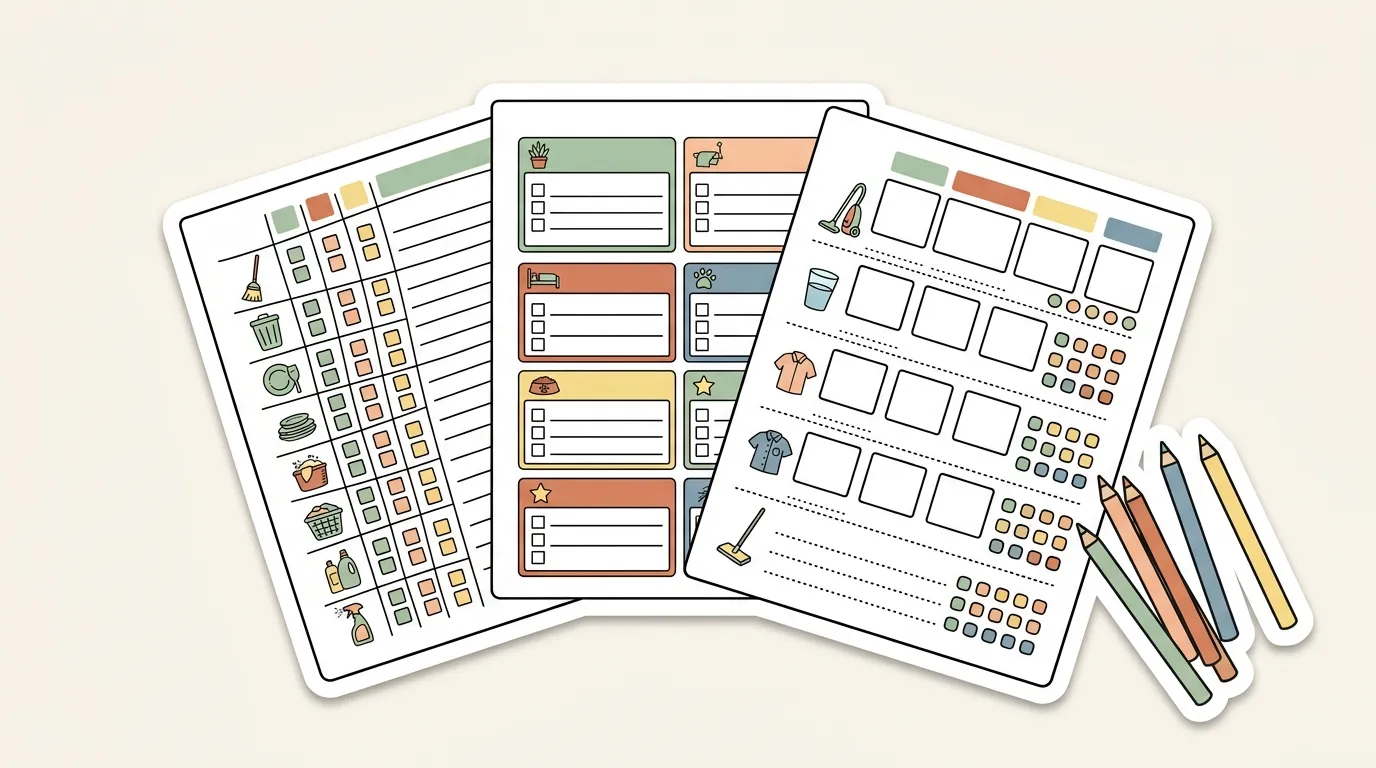 Chore chart template: 5 free layouts you can copy today
