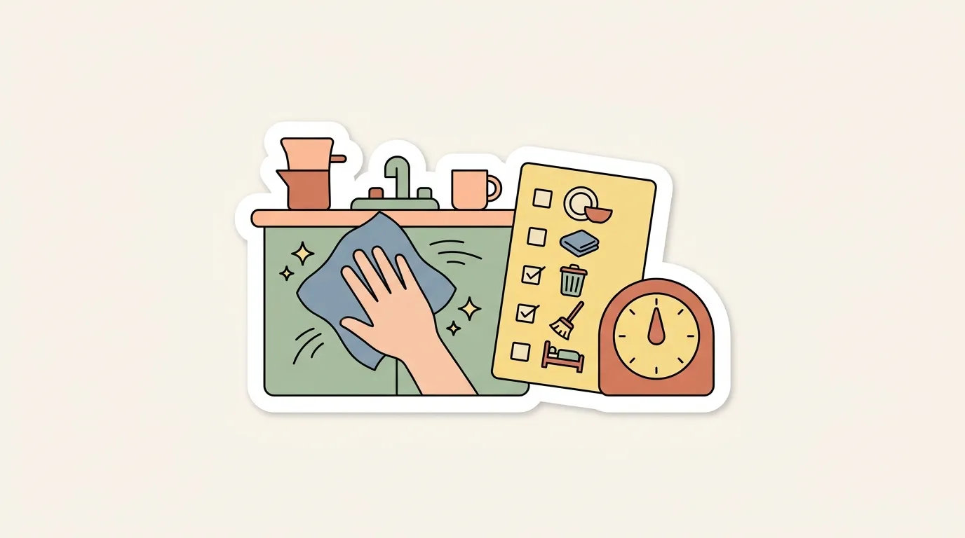 Daily cleaning checklist: the 10 tasks that keep a house under control