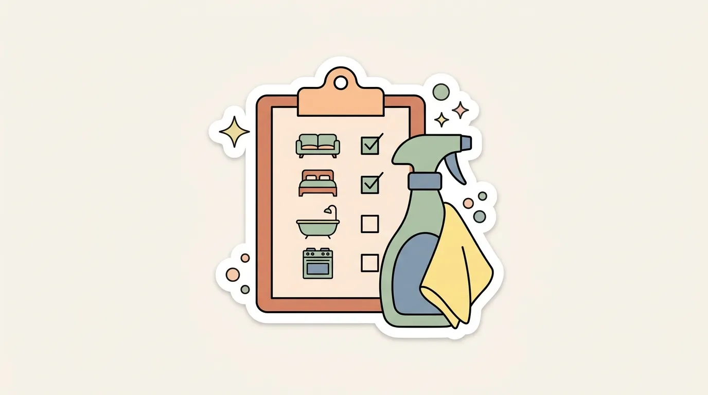 House cleaning checklist: room by room, plus a deep clean list
