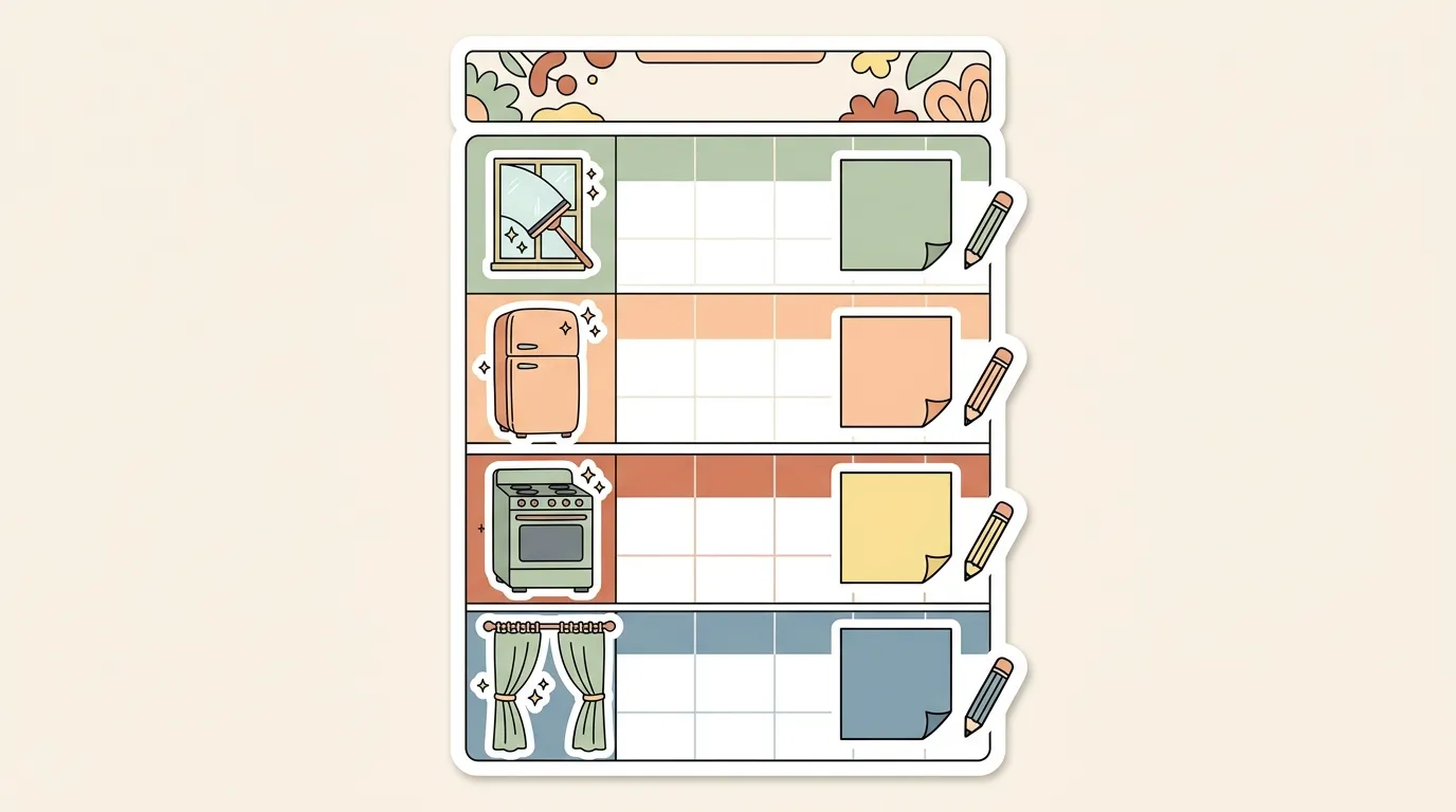 Monthly cleaning schedule: a 4-week template you can copy